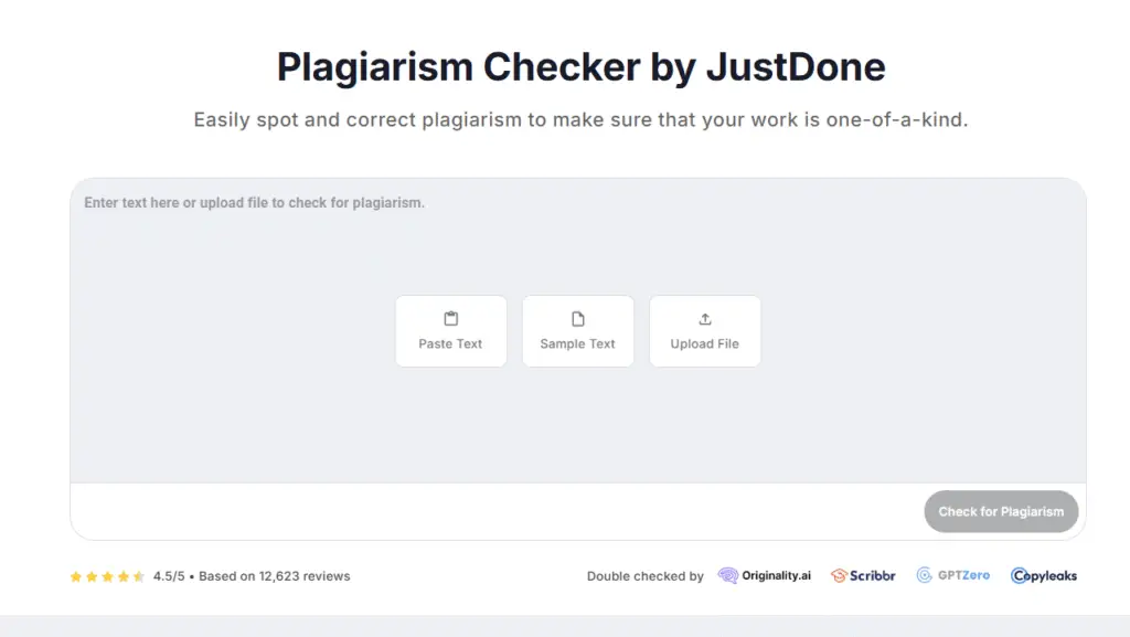 JustDone AI Plagiarism Checker