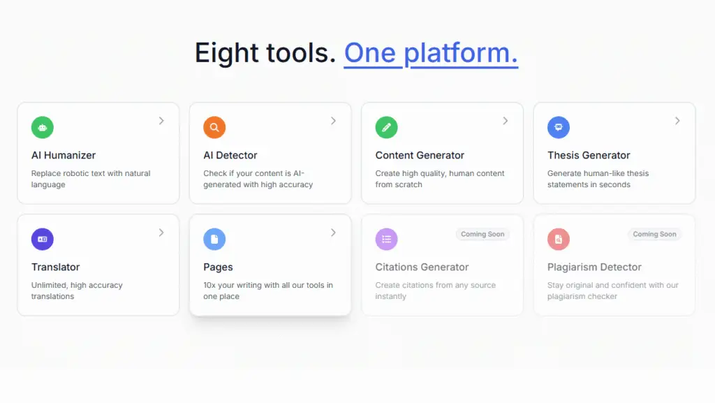 Phrasly AI: Eight tools - One platform.