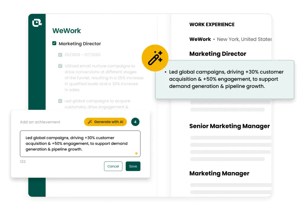 Teal Resume Builder
