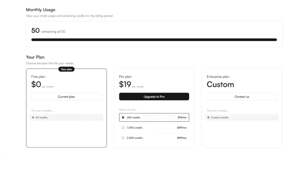 Instruct AI Pricing